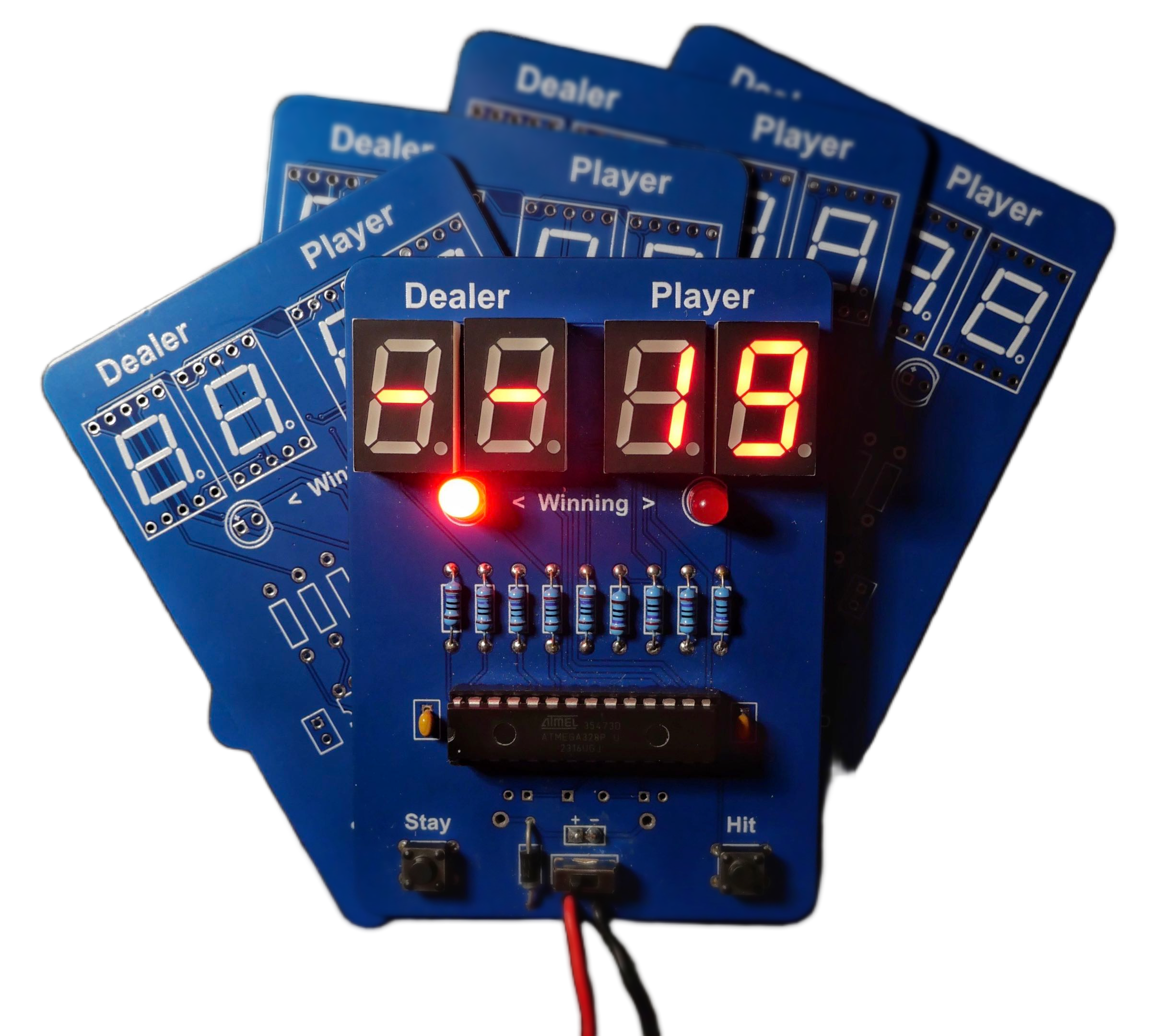 Assembled Blackjack handheld PCB